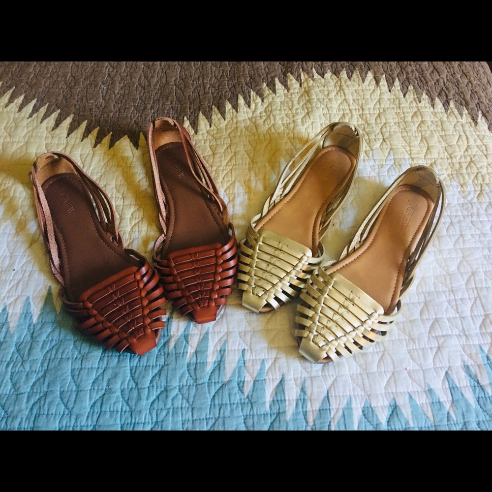 2 Pairs Size 7 J Crew Sandals